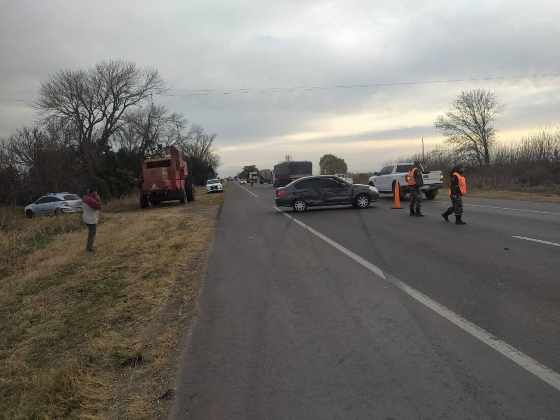 choque con maquina rural