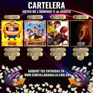 cartelera Cine Libertador Villa Ramallo 