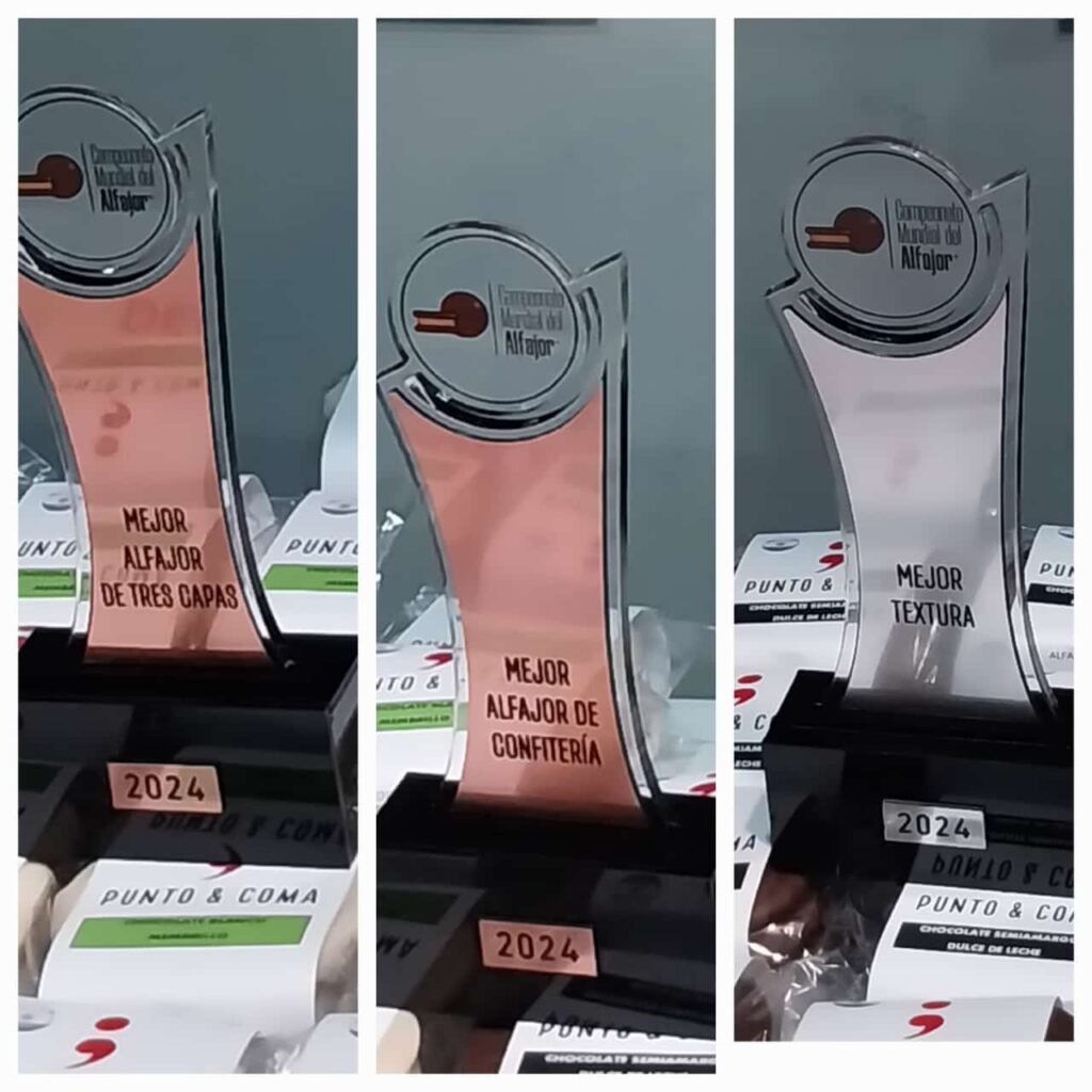 Punto y Coma obtuvo tres medallas en el Mundial del Alfajor.