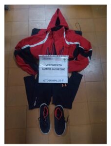 Secuestraron las prendas utilizadas por el sujeto para cometer el robo. 