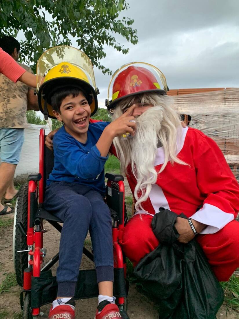 papa noel bomberos